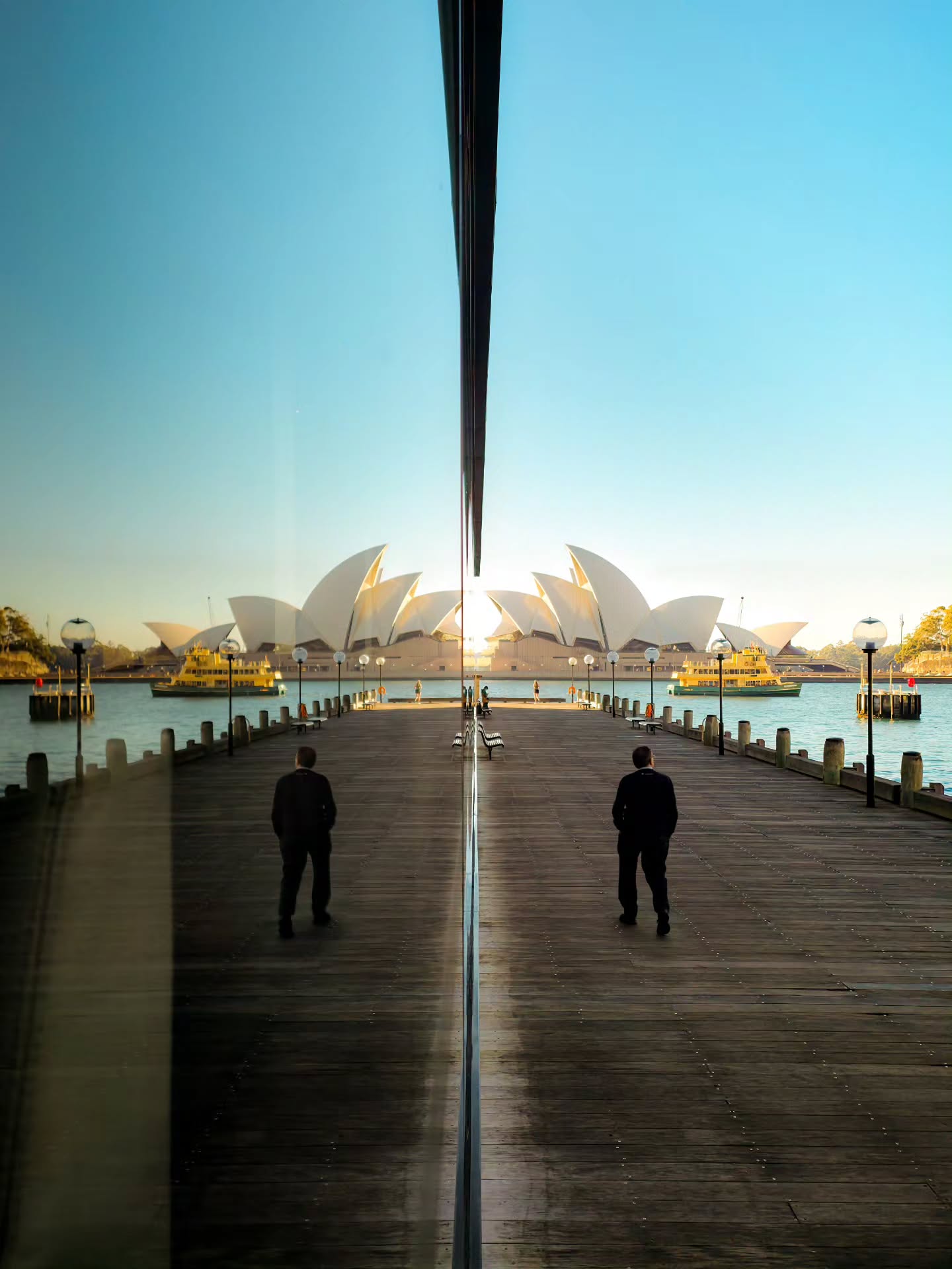 Vista de la Ópera de Sídney al amanecer